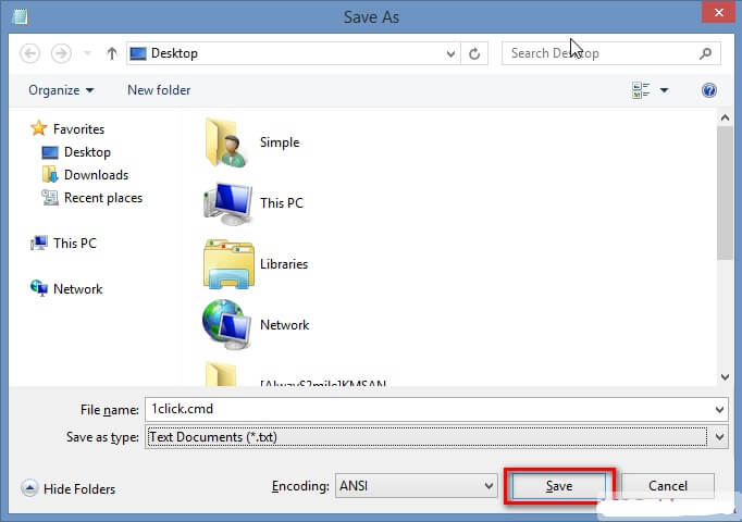 Save code text file to activate ms office 2016 without product key