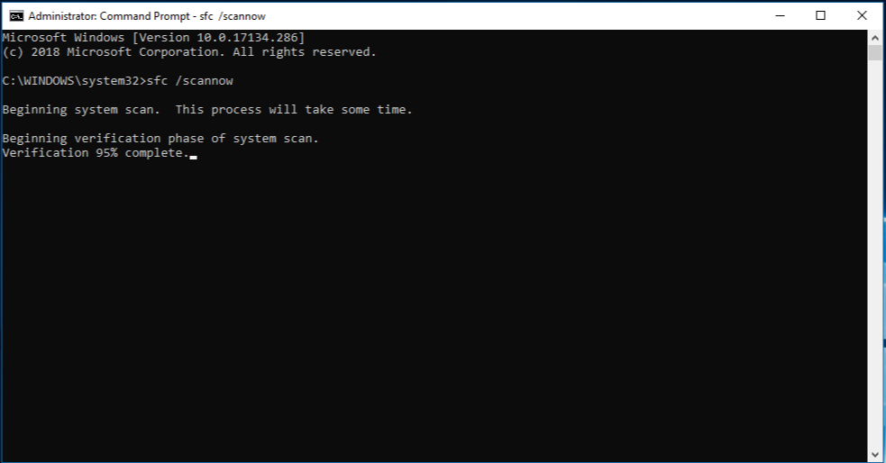 Run Scannow Command to Fix Error Code 0x80004005 for Windows 7