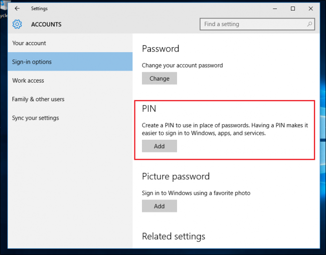 reset windows 10 password using PIN