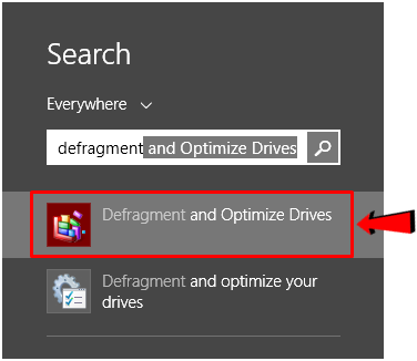 Defragment and Optimize Drives in windows 8.1