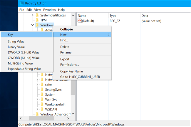 Disable Cortana Using Registry Editor