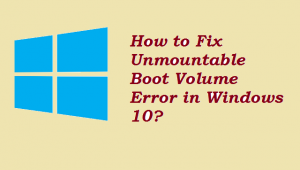 Unmountable boot volume windows 10 как исправить