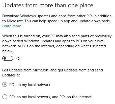 Updates from more than one place