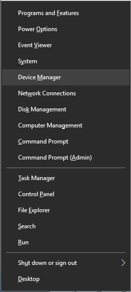 click on the Device Manager