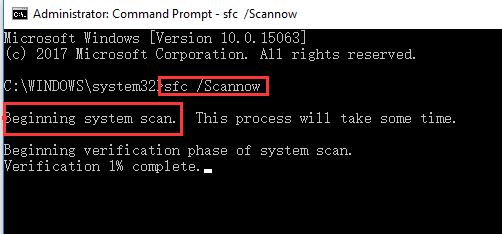 Use Running System File Checker to fix Msvbvm50.dll Missing Error on Windows 10