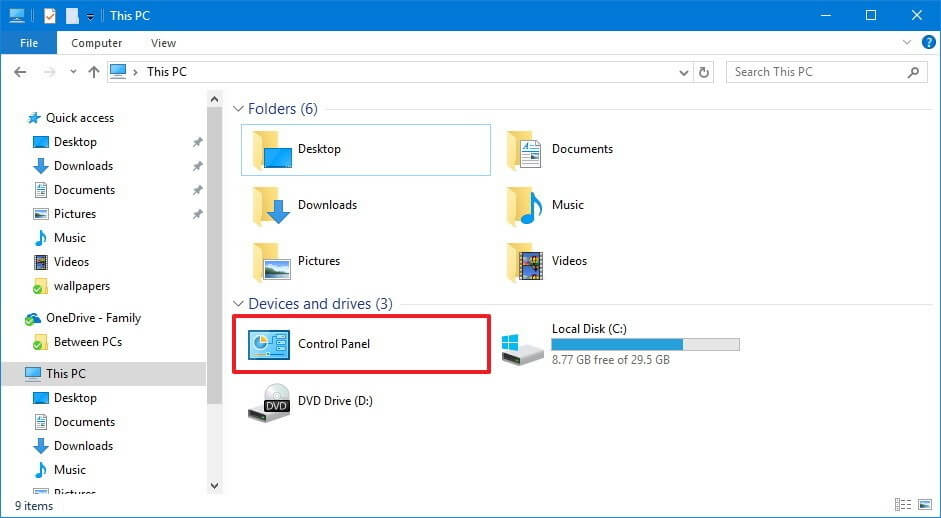 how to find control panel in windows 10 using Quick Access Menu