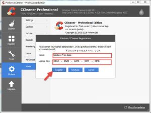 ccleaner registration key and name