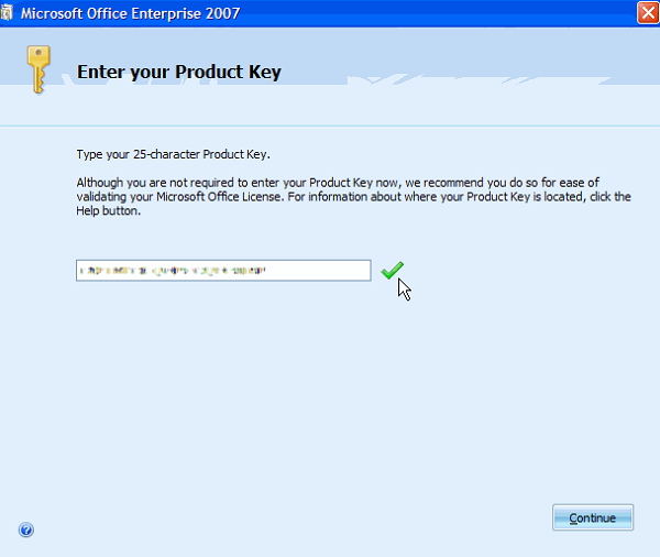 microsoft office professional 2007 42 digit confirmation code